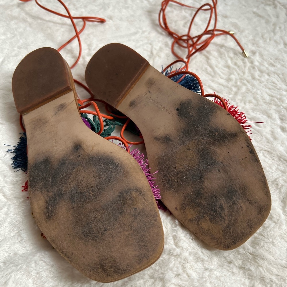 Zara pom-pom sandals - Picture 8 of 10